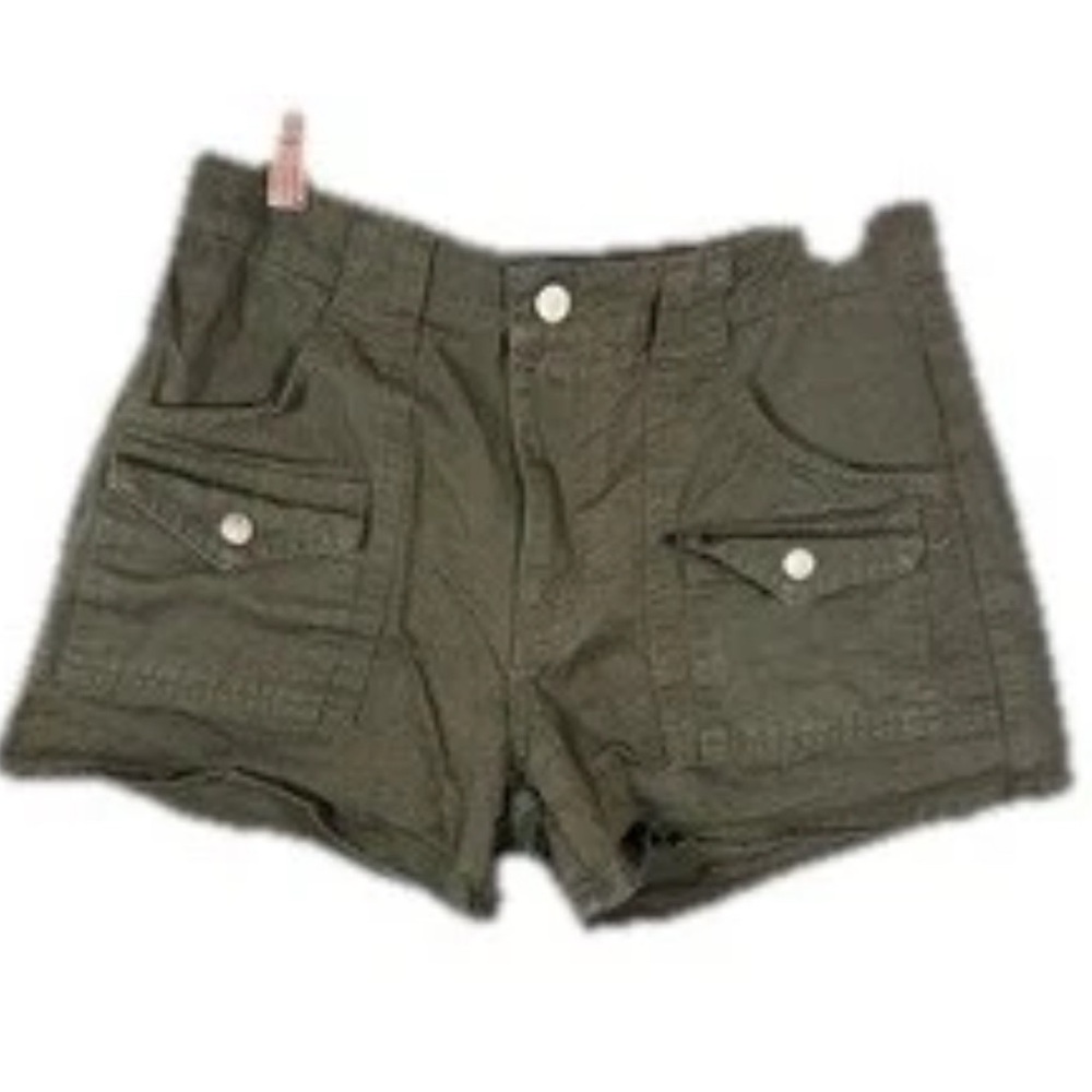 Blue Asphalt Women's Olive Cargo Shorts Size 7 Juniors.